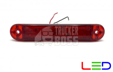 Габаритный фонарь Красный 12-24v 12LED Form plas