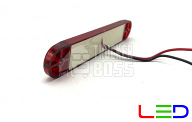 Габаритный фонарь Красный 12-24v 12LED Form plas