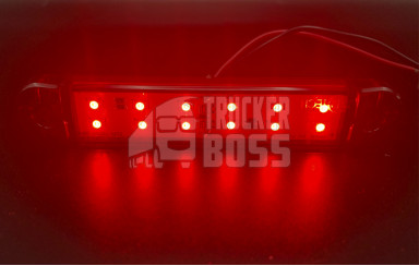 Габаритный фонарь Красный 12-24v 12LED Form plas