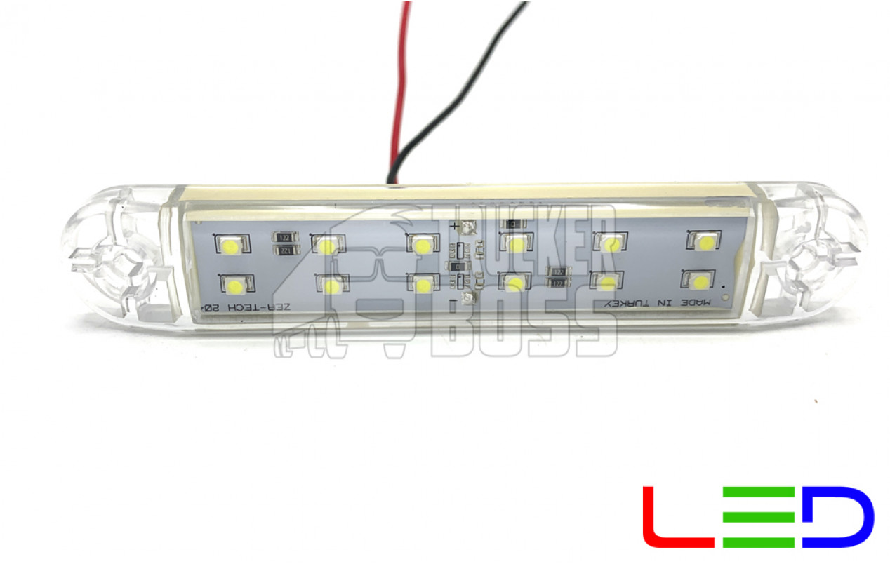 Габаритный фонарь Белый 12-24v 12LED Form plas