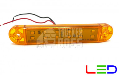 Габаритный фонарь Желтый 12-24v 12LED Form plas