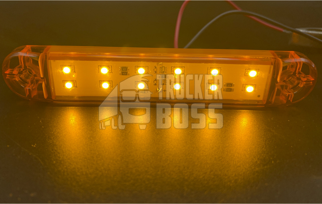 Габаритный фонарь Желтый 12-24v 12LED Form plas