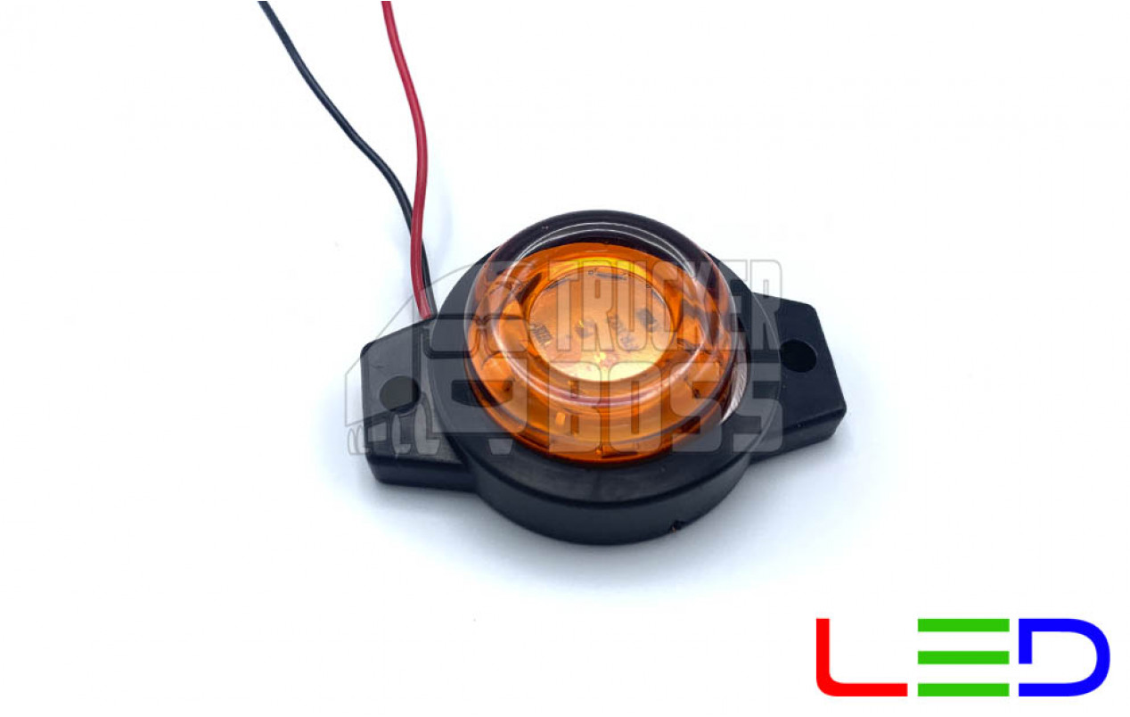 Габаритный фонарь желтый "бегающие диоды" 12-24v 9LED FR