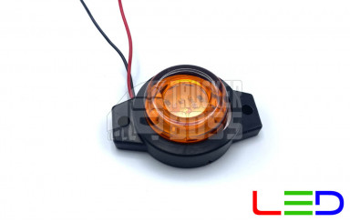 Габаритный фонарь желтый "бегающие диоды" 12-24v 9LED FR