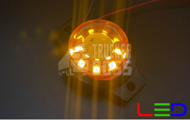 Габаритный фонарь желтый "бегающие диоды" 12-24v 9LED FR