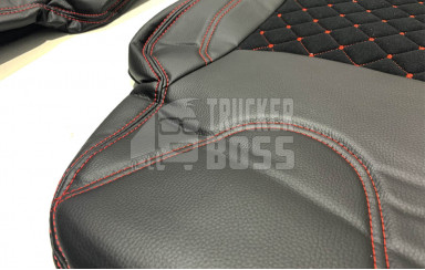 Чехлы на сиденье TRUCKER BOSS TWIN VOLVO FH 2005-2014 (2 выреза под ремень) Черные