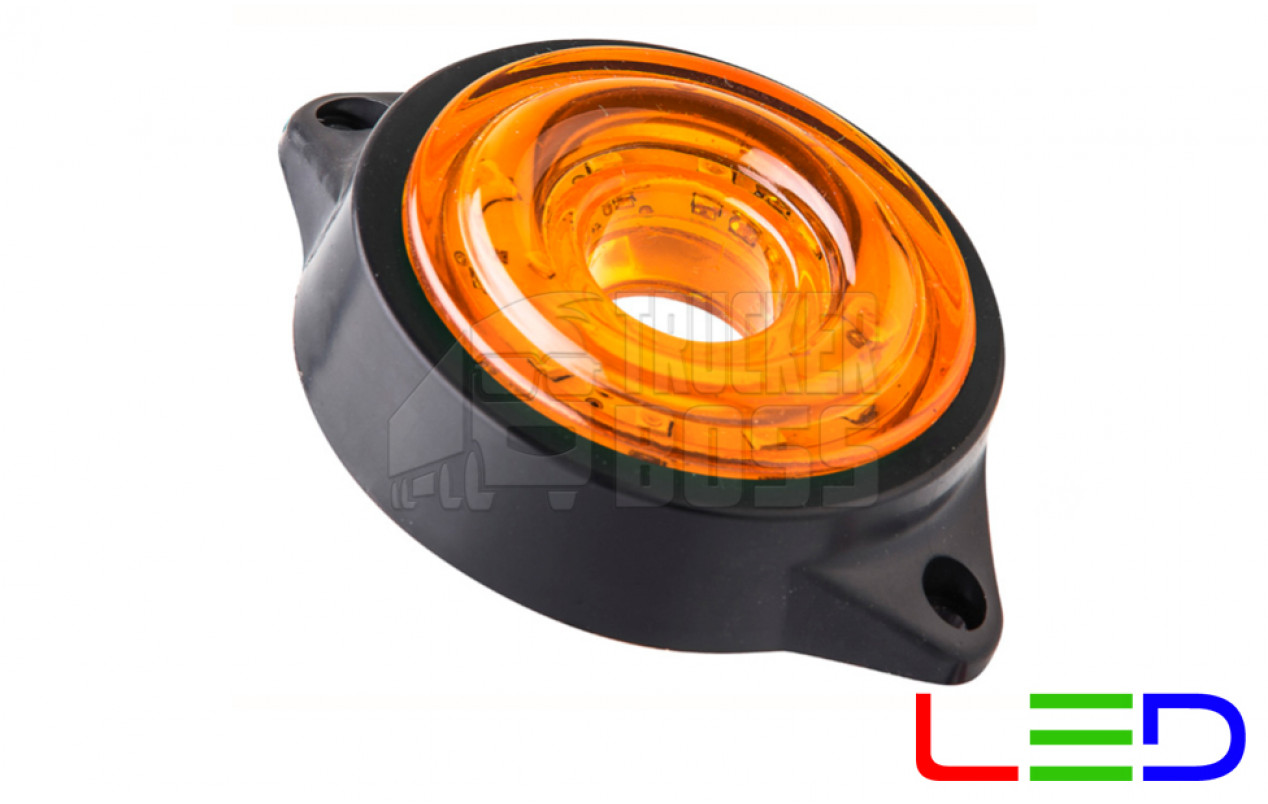 Габаритный фонарь Желтый "Бегающие диоды" 24v 10LED NOKTA