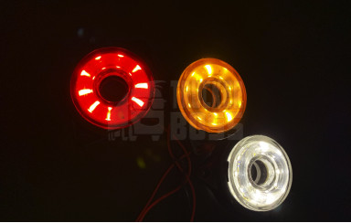 Габаритный фонарь Желтый "Бегающие диоды" 24v 10LED NOKTA