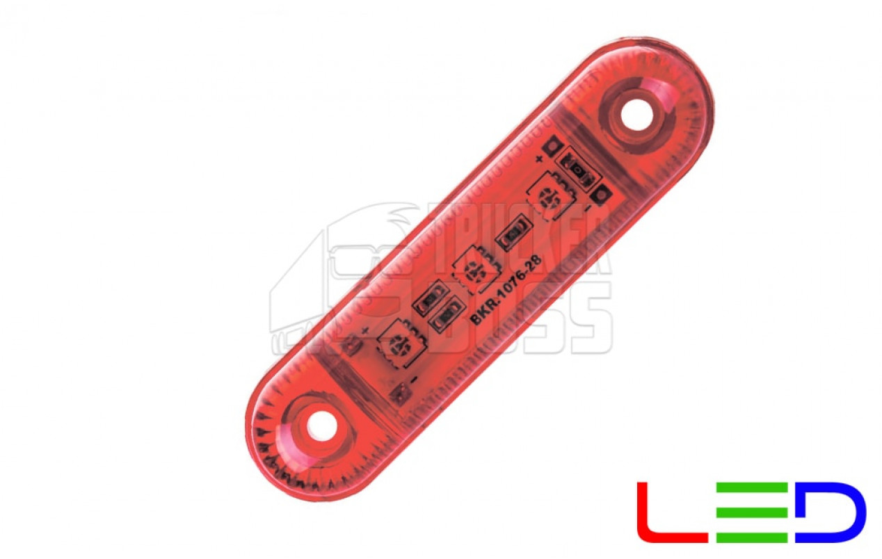Габаритный фонарь Красный 24v 3LED NOKTA