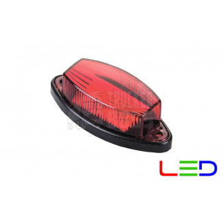 Габаритный фонарь "Лодочка" Красный 24v 6LED NOKTA