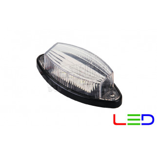Габаритный фонарь "Лодочка" Белый 24v 6LED NOKTA