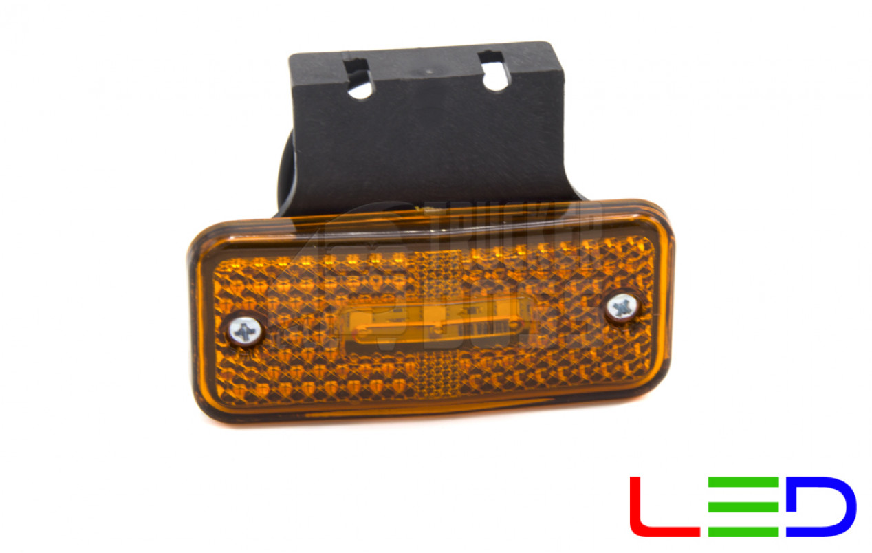 Габаритный фонарь Желтый с кронштейном 24v 3LED NOKTA