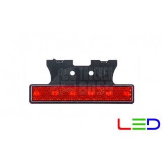 Габаритный фонарь Красный с кронштейном 24v 6LED NOKTA