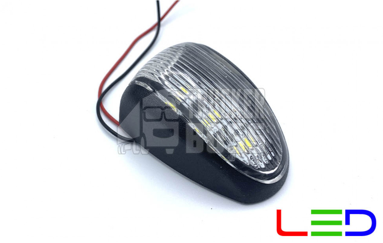 Габарит с миганием на кабину Белый 12-24v 3LED 