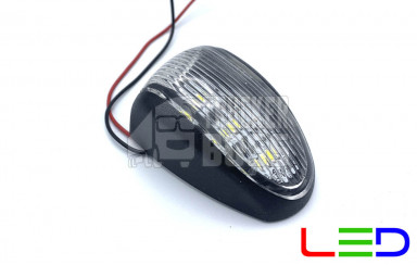 Габарит с миганием на кабину Белый 12-24v 3LED 
