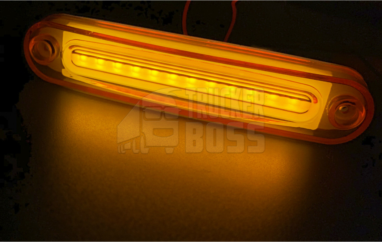 Габаритный фонарик Желтый 24v 12LED NOKTA