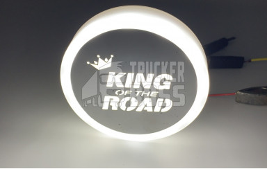 Фонарик эмблема KING OF THE ROAD неоновый большой 24v Белый