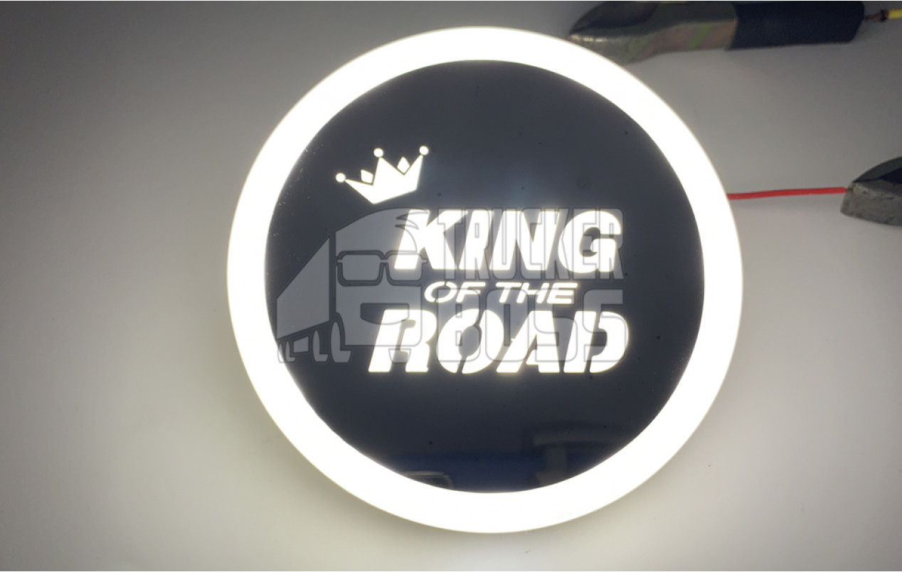 Фонарик эмблема KING OF THE ROAD неоновый большой 24v Белый