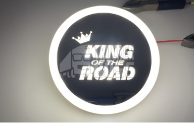 Фонарик эмблема KING OF THE ROAD неоновый большой 24v Белый