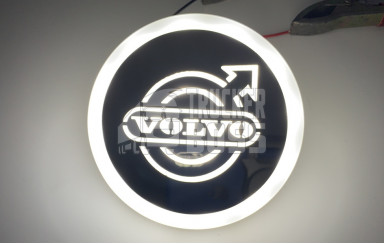 Фонарик эмблема VOLVO неоновый большой 24v Белый