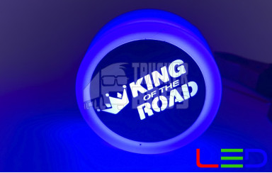 Фонарик эмблема KING OF THE ROAD неоновый маленький 24v Синий