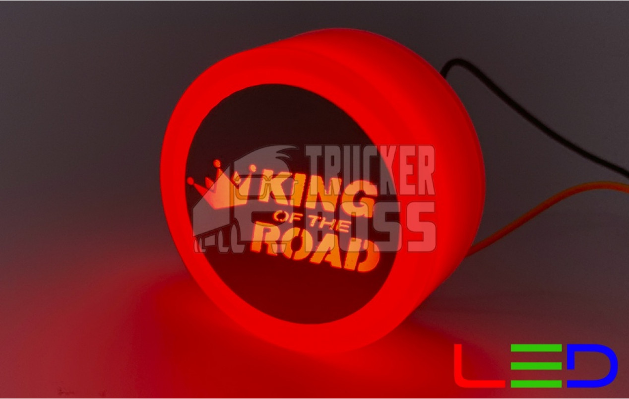 Фонарик эмблема KING OF THE ROAD неоновый маленький 24v Красный