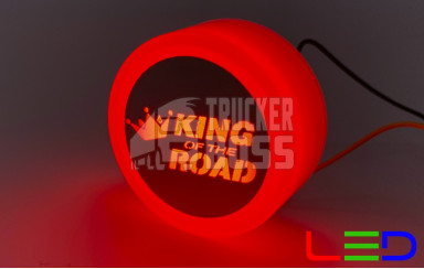 Фонарик эмблема KING OF THE ROAD неоновый маленький 24v Красный