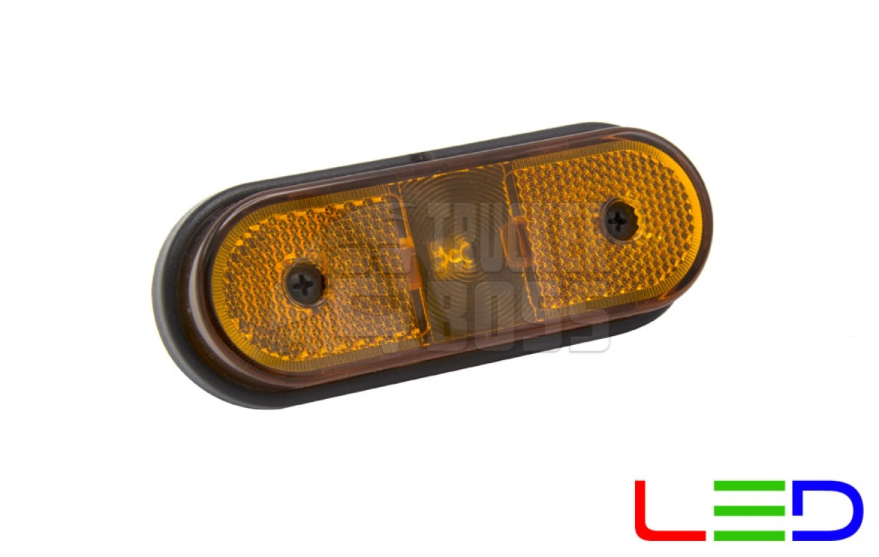 Габаритний ліхтар на причіп Жовтий e-mark 24v LED MARS