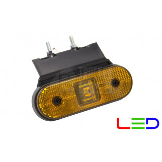 Боковой габаритный фонарь на прицеп Желтый e-mark 24v LED MARS
