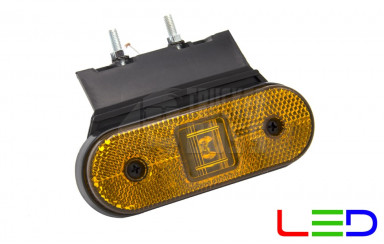 Боковой габаритный фонарь на прицеп Желтый e-mark 24v LED MARS