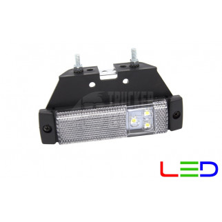 Габаритный фонарь белый на прицеп с кронштейном E 24v LED MARS