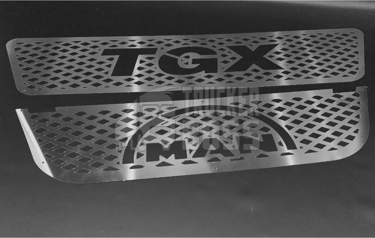 Накладки на переднюю решетку MAN TGX E5 из нержавейки