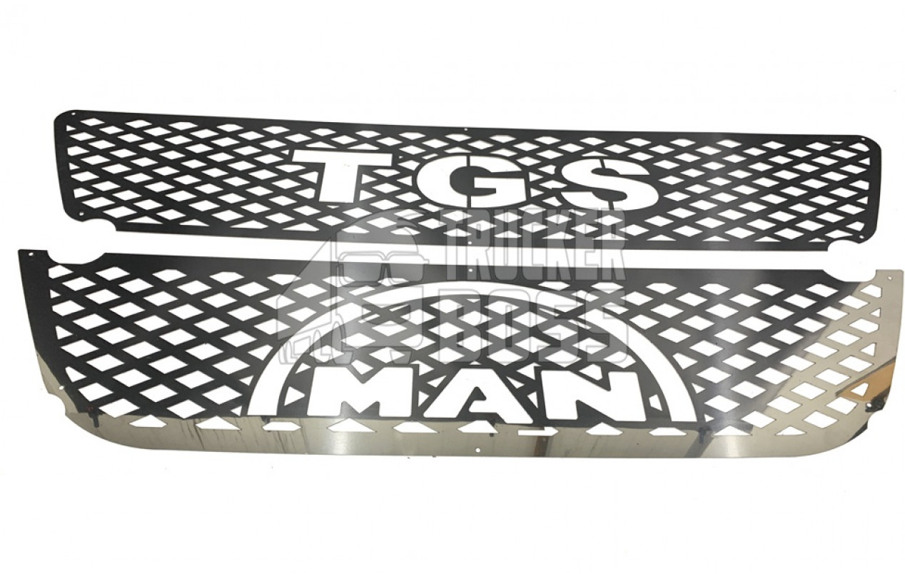 Накладки на переднюю решетку MAN TGS E5 из нержавейки