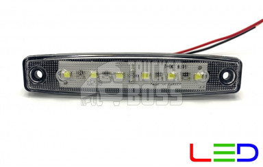 Габаритный фонарь Белый 12-24v 6LED TH