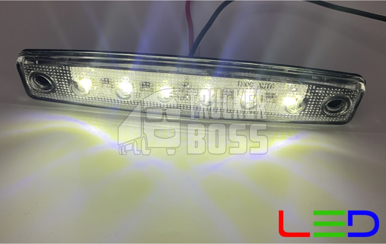 Габаритный фонарь Белый 12-24v 6LED TH