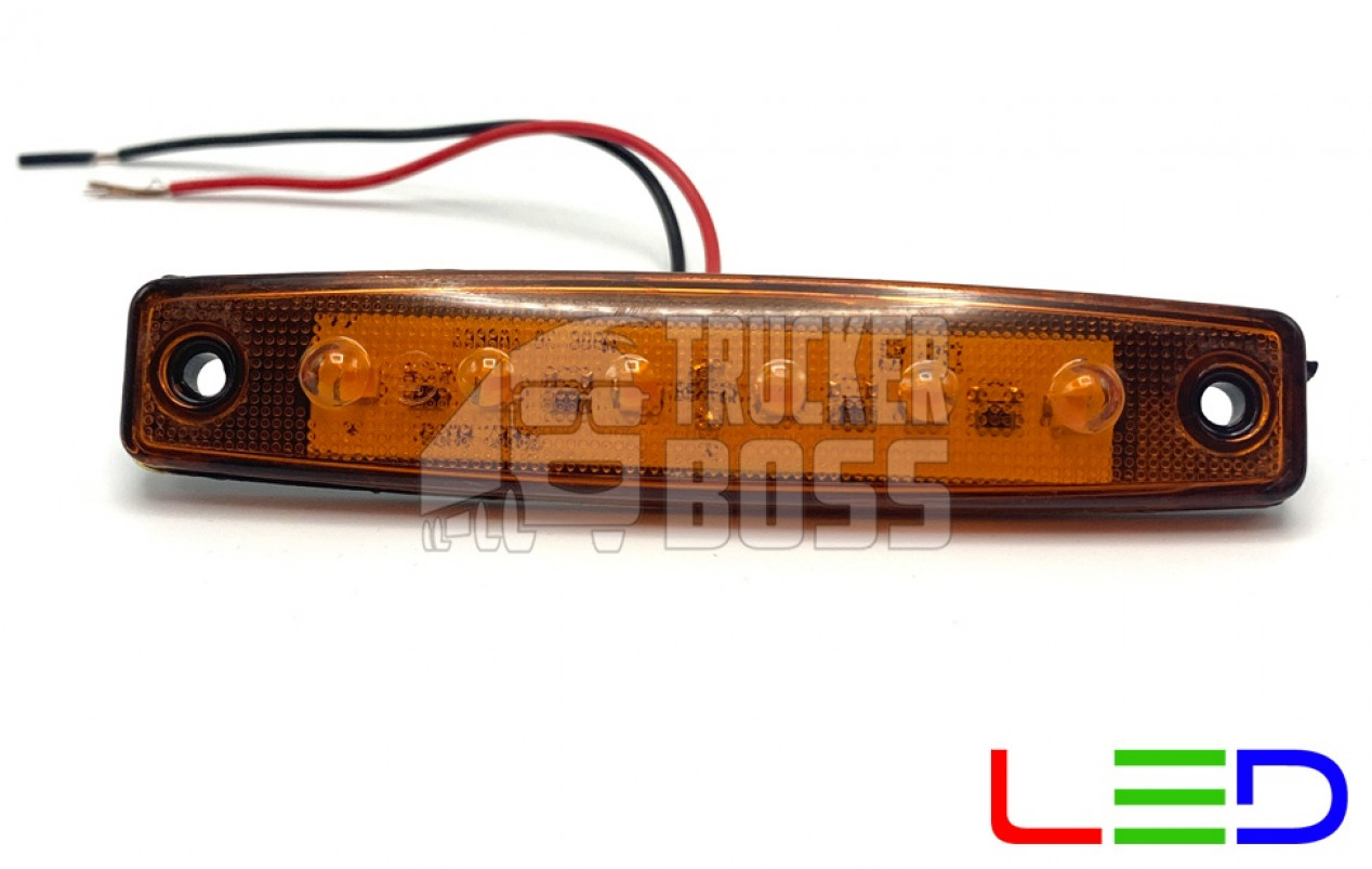 Габаритный фонарь Желтый 12-24v 6LED TH