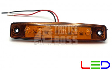 Габаритный фонарь Желтый 12-24v 6LED TH