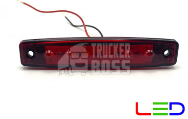 Габаритный фонарь Красный 12-24v 6LED TH