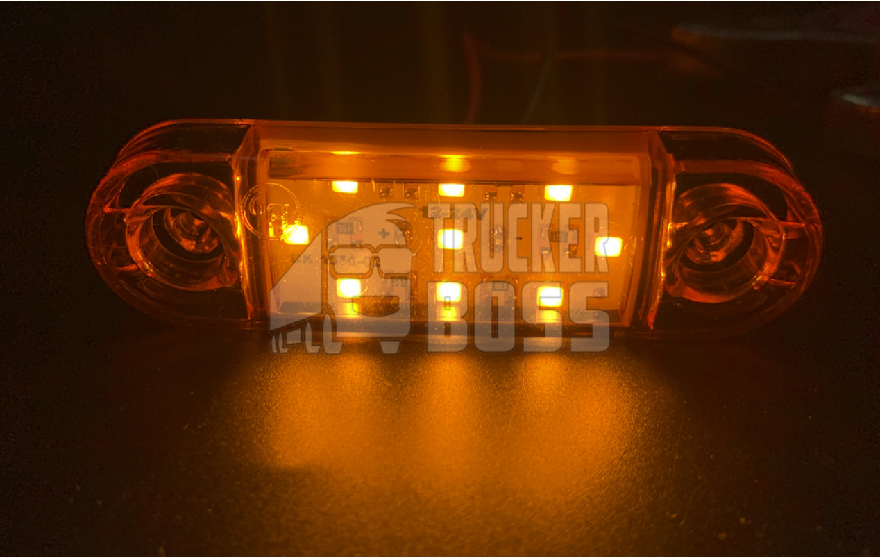 Габаритный фонарик светодиодный Желтый 12-24v 9LED TH