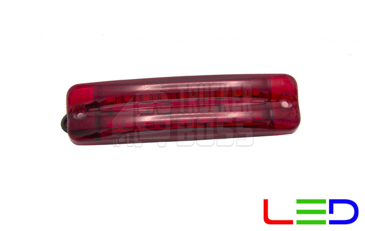Габаритный фонарь двухрядный Красный 12-24v 18LED TH