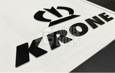 Брызговик KRONE с объемным рисунком, белый 450х400