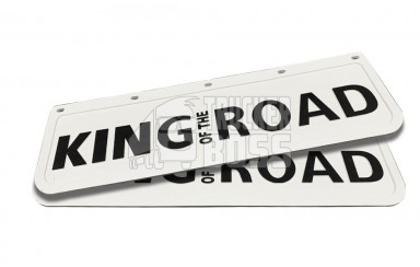 Бризковик KING OF THE ROAD з об'ємним малюнком, білий 600*180