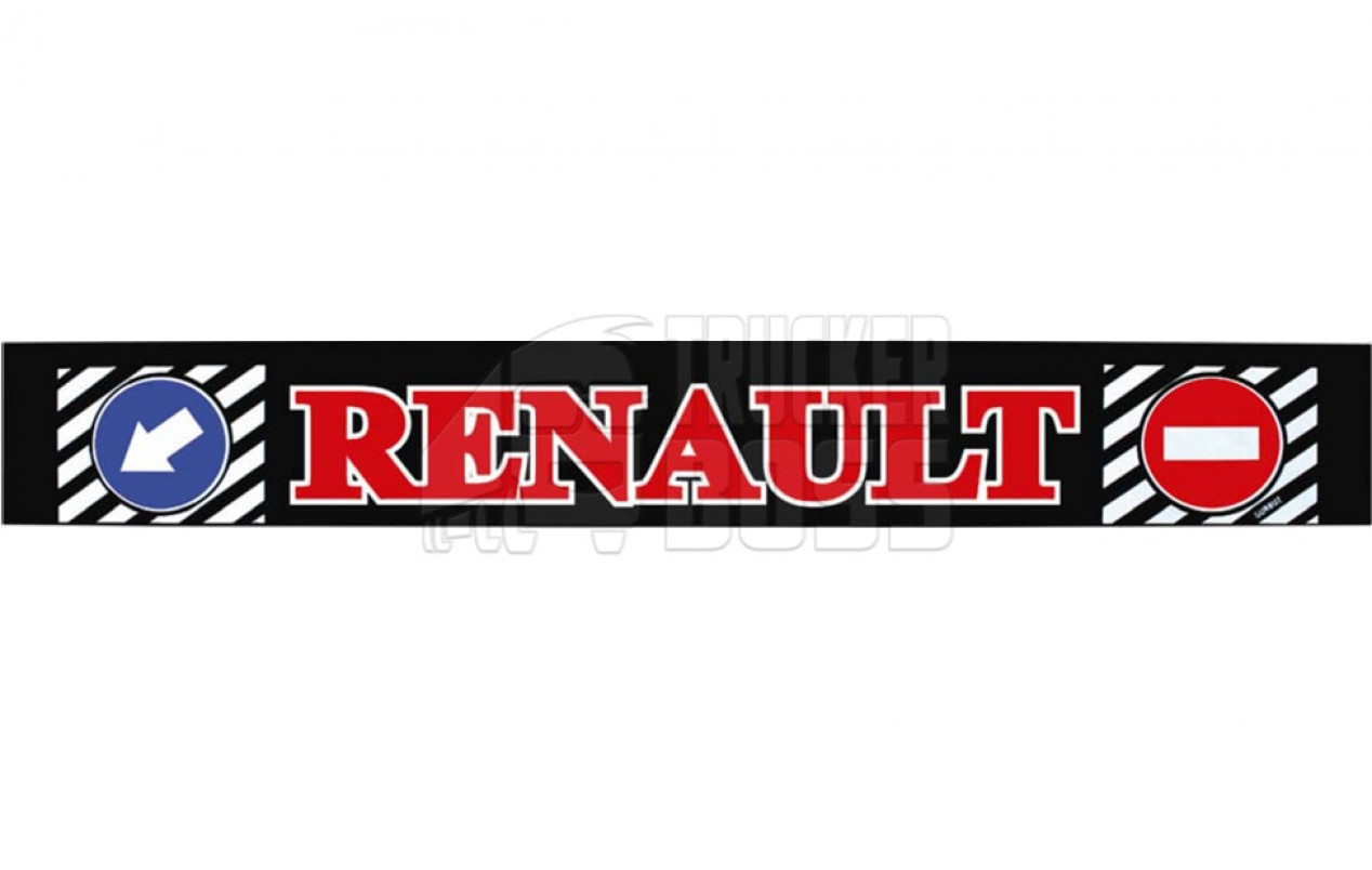 Бризковик гумовий на задній бампер з написом "RENAULT" Червоного кольору 2400*350мм