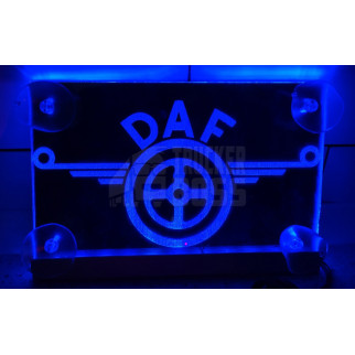 Комплект світлодіодних табличок на лобове скло DAF 15x15см 2шт 24v Сині