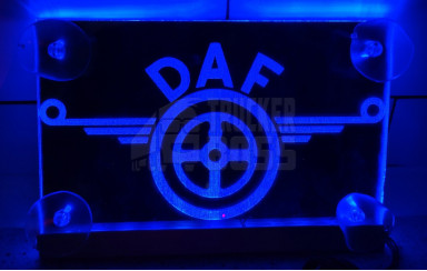 Комплект светодиодных табличек на лобовое стекло DAF 15x15см 2шт 24v Синие