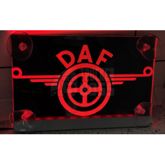 Комплект светодиодных табличек на лобовое стекло DAF 15x15см 2шт 24v Красные