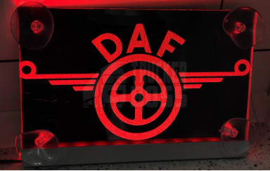Комплект світлодіодних табличок на лобове скло DAF 15x15см 2шт 24v Червоні