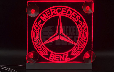Комплект светодиодных табличек на лобовое стекло MERCEDES 15x15см 2шт 24v Красные