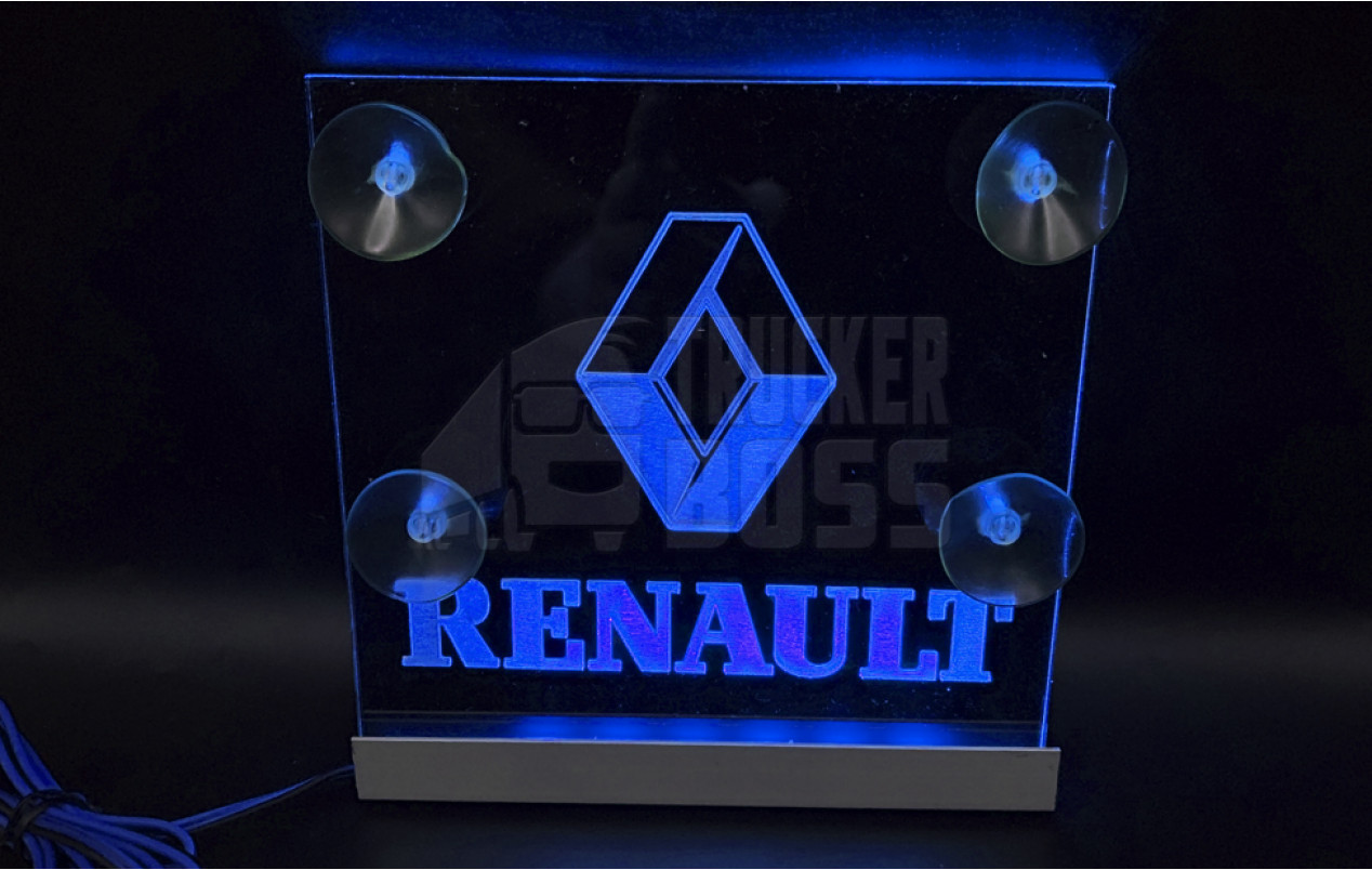 Комплект світлодіодних табличок на лобове скло RENAULT 15x15см 2шт 24v Сині