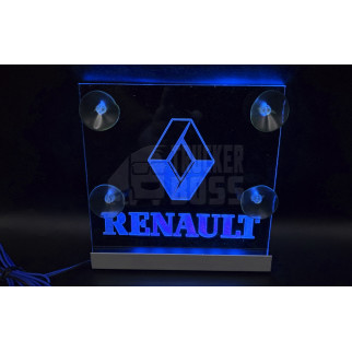 Комплект светодиодных табличек на лобовое стекло RENAULT 15x15см 2шт 24v Синие